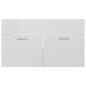 vidaXL Mueble con lavabo madera de ingeniería blanco brillante vidaXL Mueble con lavabo madera de ingeniería blanco brillante