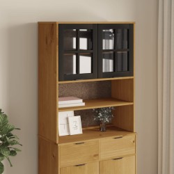 vidaXL Mueble superior de aparador con puertas vidrio FLAM madera pino