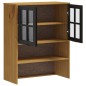 vidaXL Mueble superior de aparador con puertas vidrio FLAM madera pino vidaXL Mueble superior de aparador con puertas vidrio FLAM madera pino