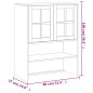 vidaXL Mueble superior de aparador con puertas vidrio FLAM madera pino vidaXL Mueble superior de aparador con puertas vidrio FLAM madera pino