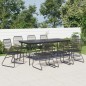 vidaXL Juego de comedor de jardín 9 piezas ratán PVC negro vidaXL Juego de comedor de jardín 9 piezas ratán PVC negro
