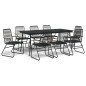 vidaXL Juego de comedor de jardín 9 piezas ratán PVC negro vidaXL Juego de comedor de jardín 9 piezas ratán PVC negro
