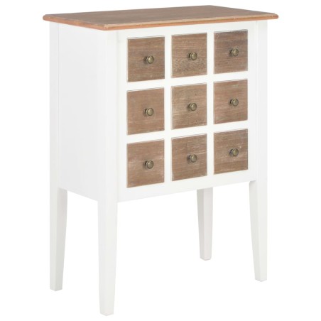 vidaXL Aparador de madera maciza blanco 54x30x80 cm
