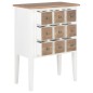 vidaXL Aparador de madera maciza blanco 54x30x80 cm vidaXL Aparador de madera maciza blanco 54x30x80 cm