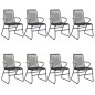 vidaXL Juego de comedor de jardín 9 piezas ratán PVC negro vidaXL Juego de comedor de jardín 9 piezas ratán PVC negro