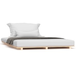 vidaXL Estructura de cama madera maciza de pino 120x190 cm