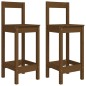 vidaXL Taburetes 2 uds madera maciza de pino marrón miel 40x41,5x112cm vidaXL Taburetes 2 uds madera maciza de pino marrón miel 40x41,5x112cm