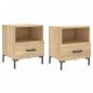 vidaXL Mesita noche 2 uds madera ingeniería roble Sonoma 40x35x47,5 cm