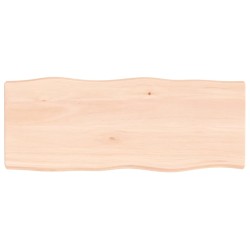 vidaXL Tablero de mesa madera maciza borde natural 100x40x(2-6) cm