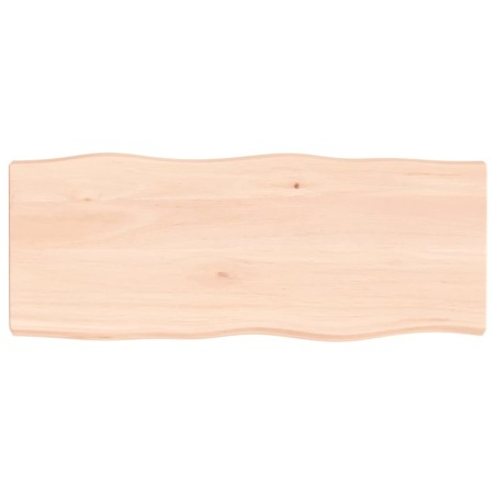 vidaXL Tablero de mesa madera maciza borde natural 100x40x(2-6) cm