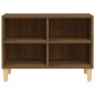 vidaXL Mueble de TV patas de madera maciza marrón roble 69,5x30x50 cm vidaXL Mueble de TV patas de madera maciza marrón roble 69,5x30x50 cm