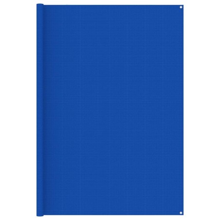 vidaXL Alfombra para tienda de campaña HDPE azul 250x600 cm