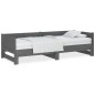 vidaXL Sofá cama extraíble madera maciza de pino gris 2x(80x200) cm vidaXL Sofá cama extraíble madera maciza de pino gris 2x(80x200) cm