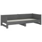 vidaXL Sofá cama extraíble madera maciza de pino gris 2x(80x200) cm vidaXL Sofá cama extraíble madera maciza de pino gris 2x(80x200) cm