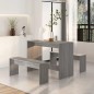 vidaXL Set de comedor 3 pzas madera de ingeniería gris Sonoma vidaXL Set de comedor 3 pzas madera de ingeniería gris Sonoma