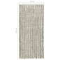 vidaXL Cortina mosquitera de chenilla gris claro y oscuro 90x220 cm vidaXL Cortina mosquitera de chenilla gris claro y oscuro 90x220 cm