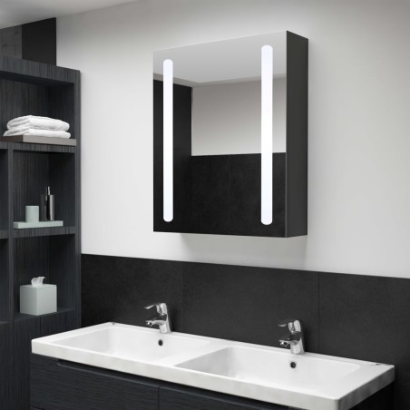 vidaXL Mueble de baño con espejo LED 50x13x70 cm