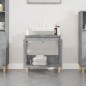 vidaXL Armario de lavabo madera contrachapada gris hormigón 58x33x60cm vidaXL Armario de lavabo madera contrachapada gris hormigón 58x33x60cm