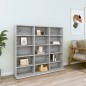 vidaXL Estantería para CDs madera contrachapada gris 102x23x89,5 cm vidaXL Estantería para CDs madera contrachapada gris 102x23x89,5 cm