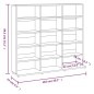 vidaXL Estantería para CDs madera contrachapada gris 102x23x89,5 cm vidaXL Estantería para CDs madera contrachapada gris 102x23x89,5 cm