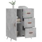 vidaXL Aparador de madera de ingeniería gris hormigón 69,5x34x90 cm vidaXL Aparador de madera de ingeniería gris hormigón 69,5x34x90 cm