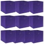 vidaXL Cajas de almacenaje 10 uds tela morado 32x32x32 cm