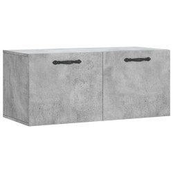 vidaXL Armario de pared madera ingeniería gris hormigón 80x36,5x35 cm