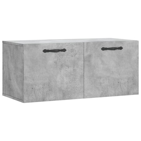vidaXL Armario de pared madera ingeniería gris hormigón 80x36,5x35 cm