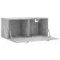 vidaXL Armario de pared madera ingeniería gris hormigón 80x36,5x35 cm vidaXL Armario de pared madera ingeniería gris hormigón 80x36,5x35 cm