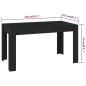 vidaXL Mesa de comedor de madera contrachapada negro 140x74,5x76 cm vidaXL Mesa de comedor de madera contrachapada negro 140x74,5x76 cm