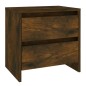 vidaXL Mesita de noche madera ingeniería roble ahumado 45x34,5x44,5 cm vidaXL Mesita de noche madera ingeniería roble ahumado 45x34,5x44,5 cm