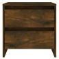 vidaXL Mesita de noche madera ingeniería roble ahumado 45x34,5x44,5 cm vidaXL Mesita de noche madera ingeniería roble ahumado 45x34,5x44,5 cm