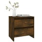 vidaXL Mesita de noche madera ingeniería roble ahumado 45x34,5x44,5 cm vidaXL Mesita de noche madera ingeniería roble ahumado 45x34,5x44,5 cm