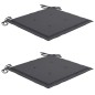 vidaXL Sillas de comedor jardín con cojines 2 uds madera maciza acacia