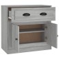vidaXL Aparador de madera contrachapada gris Sonoma 70x35,5x67,5 cm