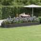 vidaXL Jardinera arriate acero recubierto polvo antracita 450x140x36cm vidaXL Jardinera arriate acero recubierto polvo antracita 450x140x36cm