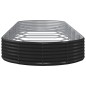 vidaXL Jardinera arriate acero recubierto polvo antracita 450x140x36cm vidaXL Jardinera arriate acero recubierto polvo antracita 450x140x36cm