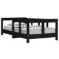 vidaXL Estructura de cama para niños madera de pino negro 70x140 cm vidaXL Estructura de cama para niños madera de pino negro 70x140 cm
