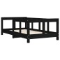 vidaXL Estructura de cama para niños madera de pino negro 70x140 cm vidaXL Estructura de cama para niños madera de pino negro 70x140 cm