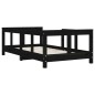 vidaXL Estructura de cama para niños madera de pino negro 70x140 cm vidaXL Estructura de cama para niños madera de pino negro 70x140 cm