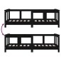 vidaXL Estructura de cama para niños madera de pino negro 70x140 cm vidaXL Estructura de cama para niños madera de pino negro 70x140 cm