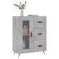vidaXL Aparador de madera de ingeniería gris hormigón 69,5x34x90 cm