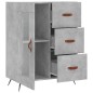 vidaXL Aparador de madera de ingeniería gris hormigón 69,5x34x90 cm