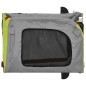 vidaXL Remolque de bicicleta mascotas hierro tela Oxford verde gris vidaXL Remolque de bicicleta mascotas hierro tela Oxford verde gris