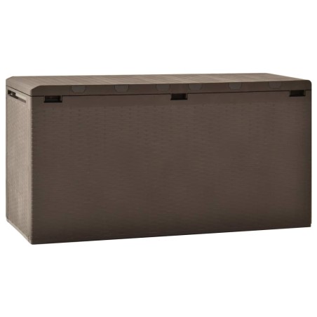vidaXL Caja de almacenamiento de jardín marrón 114x47x60 cm