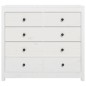 vidaXL Armario auxiliar madera maciza de pino blanco 100x40x90 cm