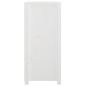vidaXL Armario auxiliar madera maciza de pino blanco 100x40x90 cm