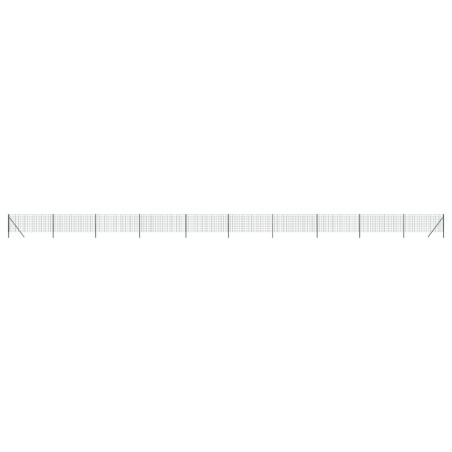 vidaXL Cerca de alambre de acero galvanizado verde 1x25 m
