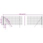 vidaXL Cerca de alambre de acero galvanizado verde 1x25 m