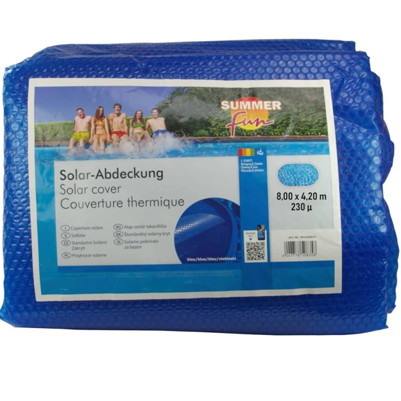 Summer Fun Cubierta solar para piscina ovalada PE azul 800x420 cm Summer Fun Cubierta solar para piscina ovalada PE azul 800x420 cm